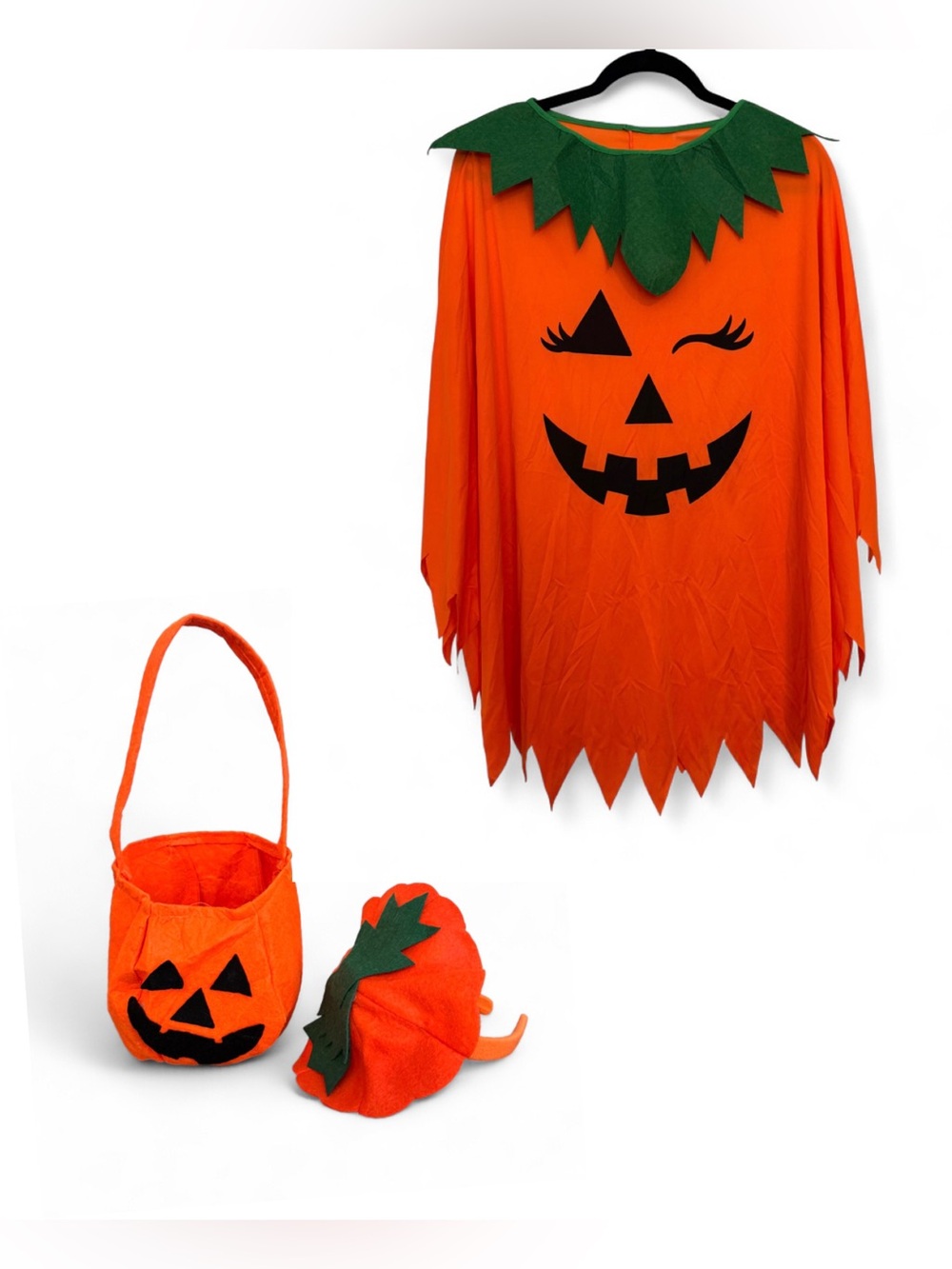 3 PCS Pumpkin Halloween Costumes for Women Adult Pre-Owned